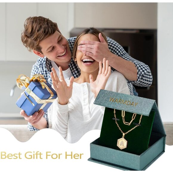 Hypoallergenic Gold-Plated Initial Necklace - Meaningful Personalized Gift - Picture 5 of 7